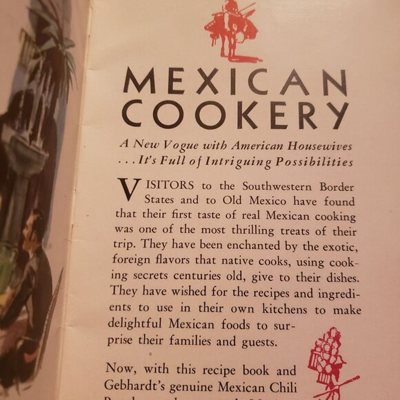 Gebhardt's of San Antonio Mexican Cookery For American Homes 1930s Cookbook - Picture 4 of 4